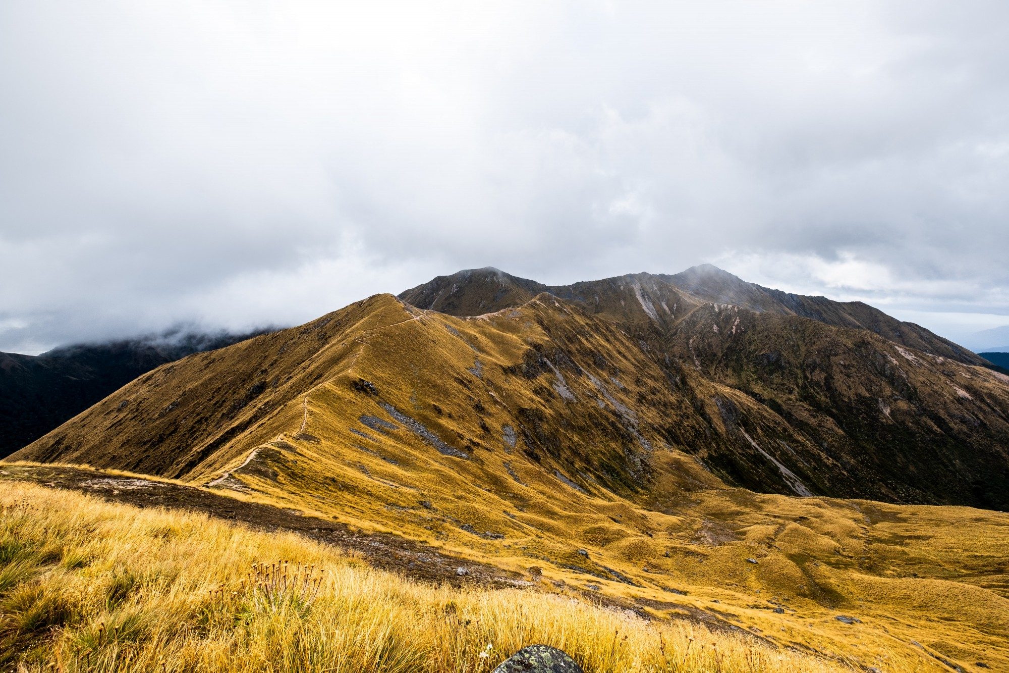 Kepler track fiordland trail over the mountain range